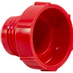 Caplugs ZHF241AK1 Plastic Threaded Plug for Flared JIC Fittings. PD-HF-24, PE-LD, to Plug Thread Size 1-5/8-12", Red (Pack of 10)