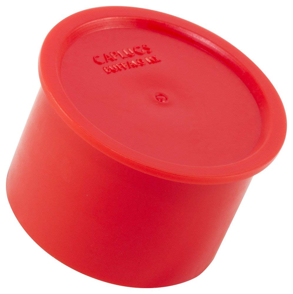 Caplugs 99394729 Plastic Cap for Threaded Connectors. RC-21, PE-LD, to Cap Thread Size 1-5/16 Cap ID 1.31" Length 0.90", Red (Pack of 40)