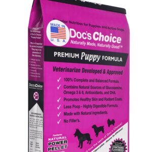 Doc's Choice Premium Chicken Puppy Food - Great for Puppies, Pregnant and. Nursing Dogs, Veterinarian Developed, No Fillers/Artificial Ingredients, Made in The USA