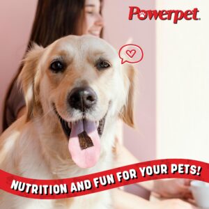 Powerpet Taffy Bites - Low Fat Premium Beef Jerky Treat, 100% Natural Beef Esophagus Dog Chew, Highly Digestible, Clean & Healthy Pet Snack, No Additives, High Protein, Improves Dental Hygiene, 8oz