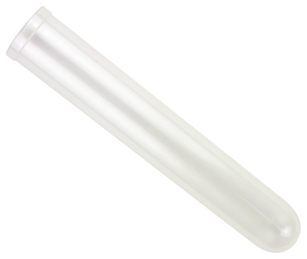 Caplugs Evergreen 214-2380-030 TT Series - General Purpose Test Tubes, Round Bottom, Pack of 1000, Polypropylene, 17 x 100 mm, 16 mL, Organic Solvents & Strong Non-Oxidizing Acids, Non-Sterile