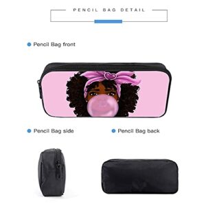 FDASLJ African Girl Backpack - 3 In 1 Book bag Daypack with Shoulder Bag Pencil Case