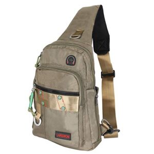larswon sling backpack, sling bag oxford small backpack crossbody bag for men women green