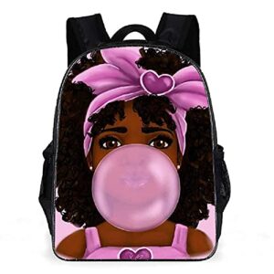 FDASLJ African Girl Backpack - 3 In 1 Book bag Daypack with Shoulder Bag Pencil Case