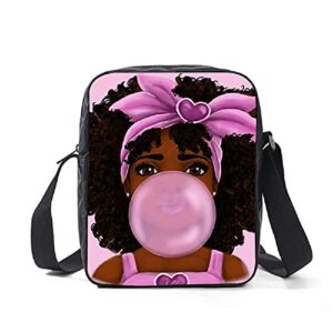 FDASLJ African Girl Backpack - 3 In 1 Book bag Daypack with Shoulder Bag Pencil Case