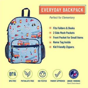 Wildkin Day2Day Kids Backpack Bundle with Lunch Box Bag (Firefighters)