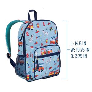 Wildkin Day2Day Kids Backpack Bundle with Lunch Box Bag (Firefighters)